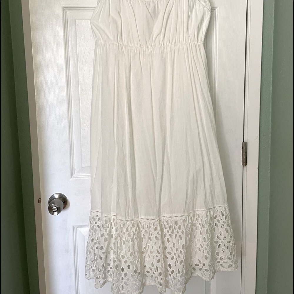 J Crew Eyelet Midi Dress